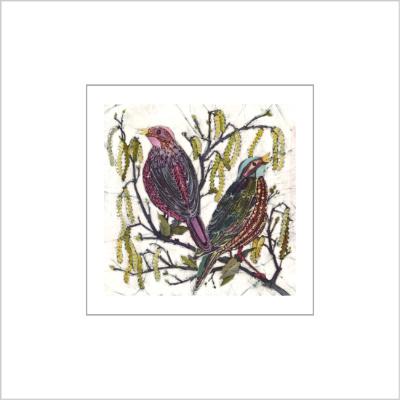No.550 Two Birds and Catkins - signed Small Print.